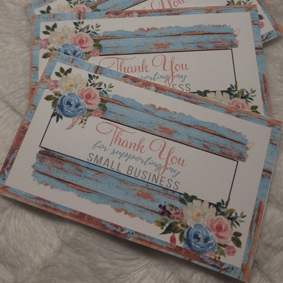 Other - Shabby Chic Rustic  Thank You cards ( match up to any poly mailer )
